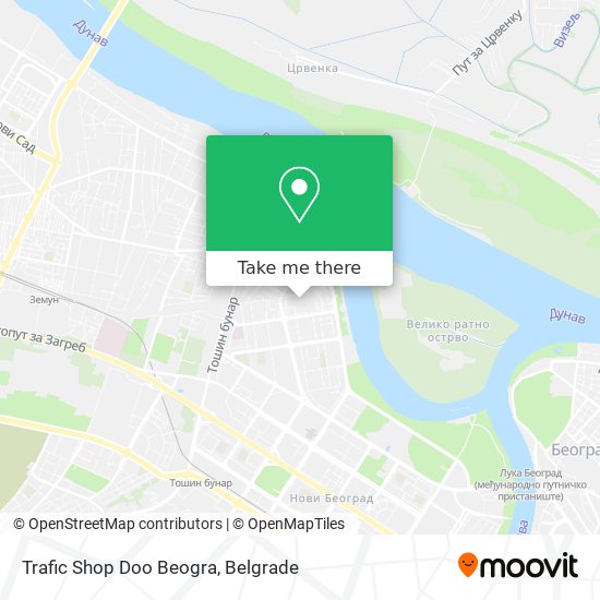 Trafic Shop Doo Beogra map