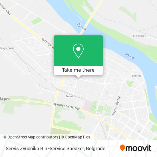 Servis Zvucnika Bin -Service Speaker map