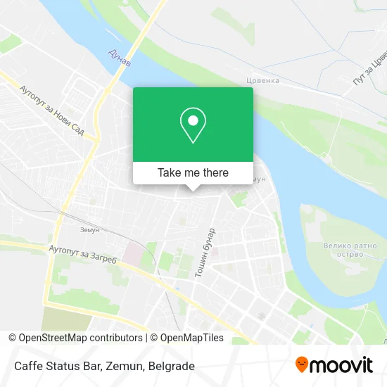 Caffe Status Bar, Zemun map