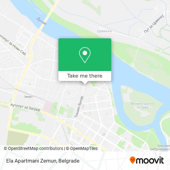 Ela Apartmani Zemun map