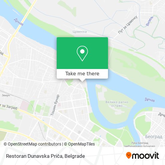 Restoran Dunavska Priča map