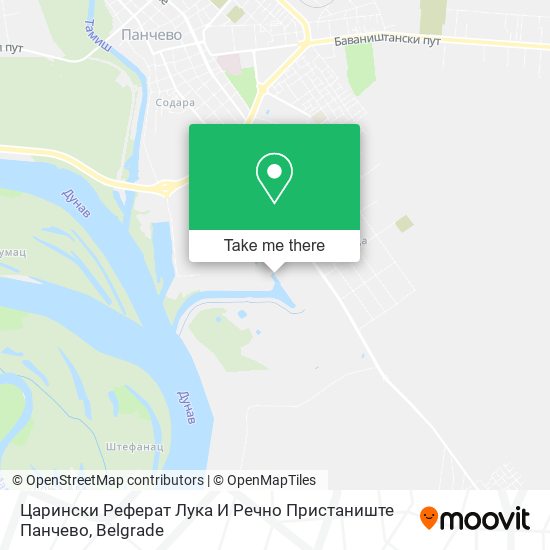 Царински Реферат Лука И Речно Пристаниште Панчево map