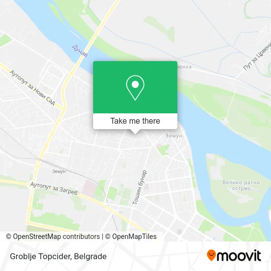 Groblje Topcider map