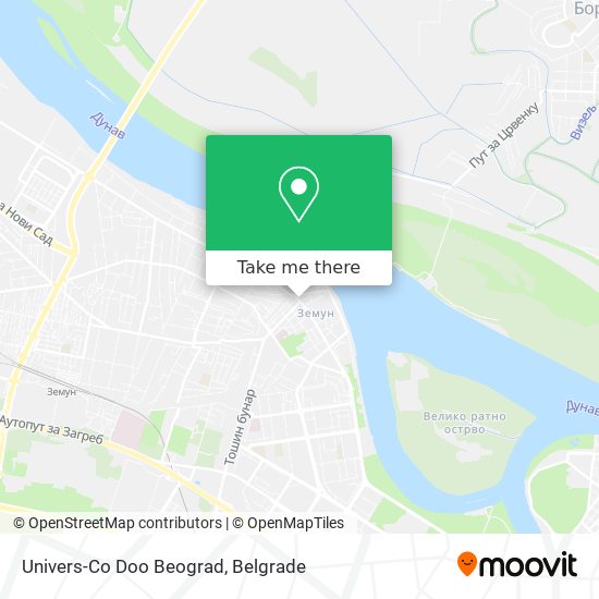 Univers-Co Doo Beograd map