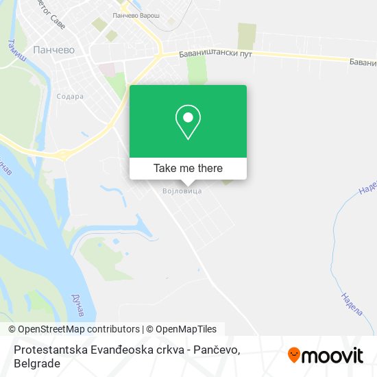 Protestantska Evanđeoska crkva - Pančevo map