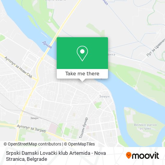 Srpski Damski Lovački klub Artemida - Nova Stranica map