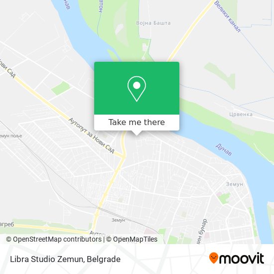 Libra Studio Zemun map