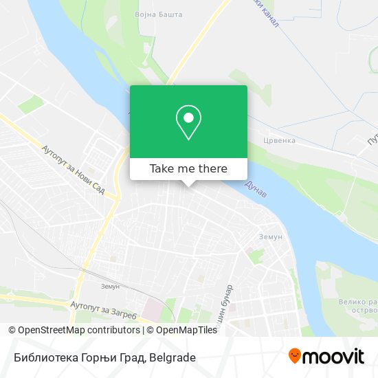 Библиотека Горњи Град map