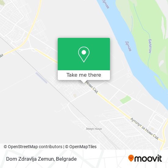 Dom Zdravlja Zemun map