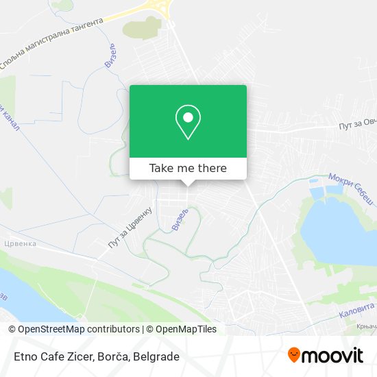 Etno Cafe Zicer, Borča map