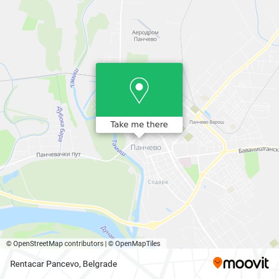 Rentacar Pancevo map