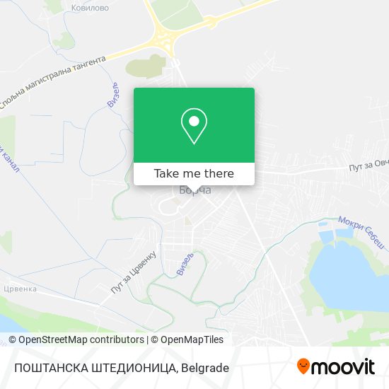 ПОШТАНСКА ШТЕДИОНИЦА map