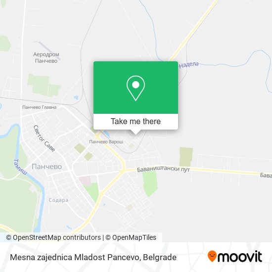 Mesna zajednica Mladost Pancevo map