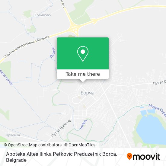 Apoteka Altea Ilinka Petkovic Preduzetnik Borca map