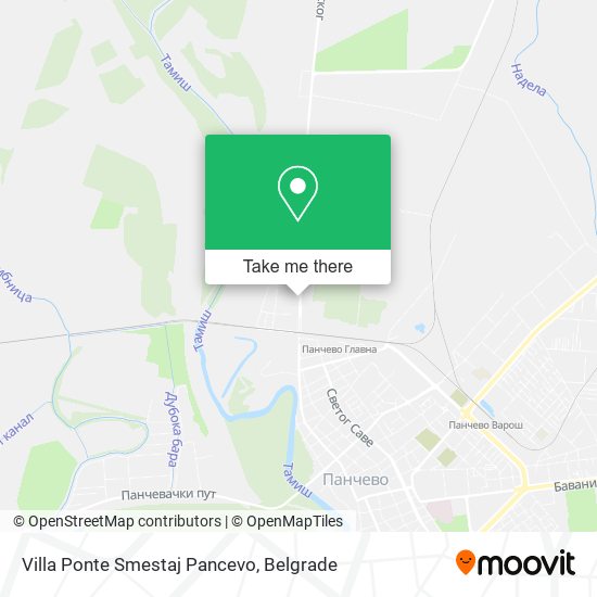 Villa Ponte Smestaj Pancevo map