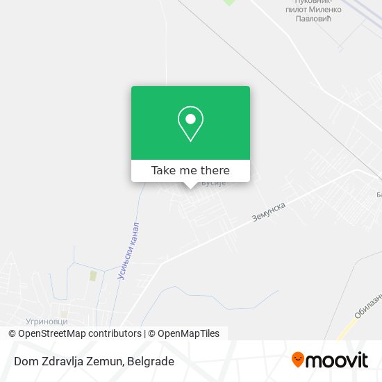 Dom Zdravlja Zemun map