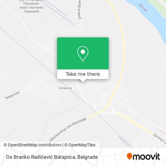 Os Branko Radičević Batajnica map