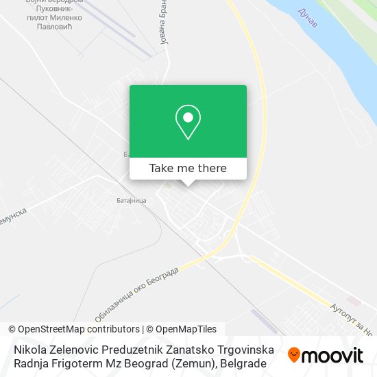 Nikola Zelenovic Preduzetnik Zanatsko Trgovinska Radnja Frigoterm Mz Beograd (Zemun) map