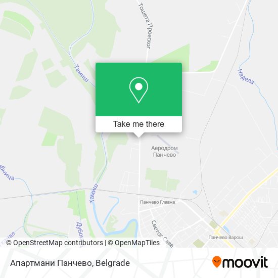 Апартмани Панчево map