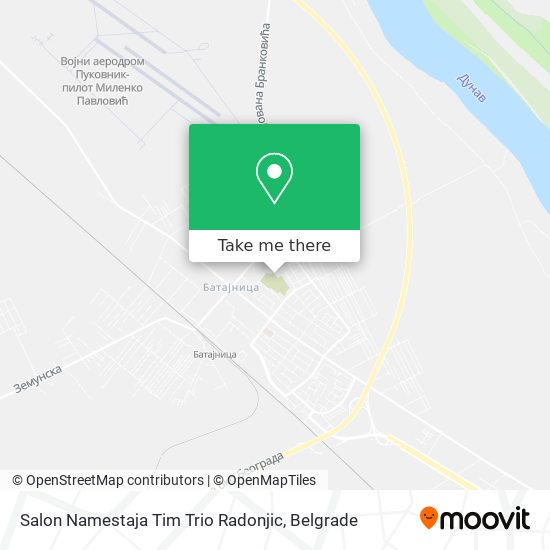Salon Namestaja Tim Trio Radonjic map