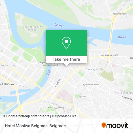 Hotel Moskva Belgrade map