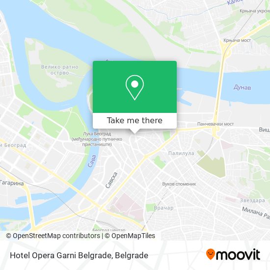 Hotel Opera Garni Belgrade map