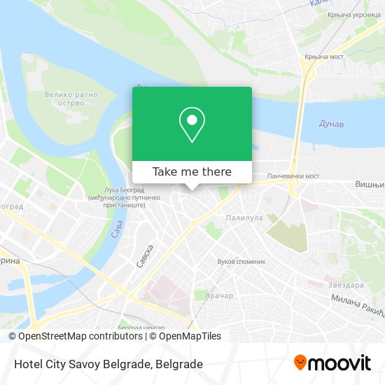 Hotel City Savoy Belgrade map