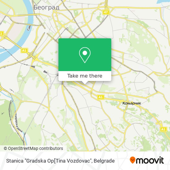 Stanica "Gradska Op[Tina Vozdovac" map