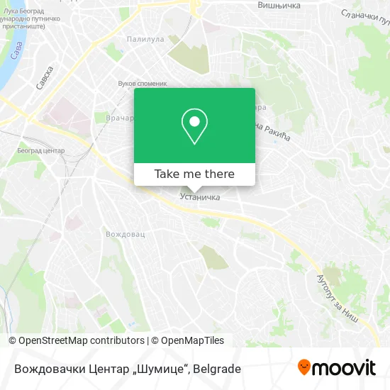 Вождовачки Центар „Шумице“ map