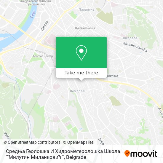 Средња Геолошка И Хидрометеролошка Школа ""Милутин Миланковић"" map