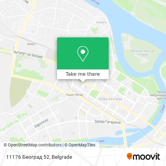 11176 Београд 52 map