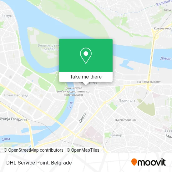 DHL Service Point map