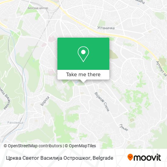 Црква Светог Василија Острошког map