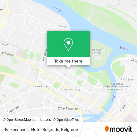 Falkensteiner Hotel Belgrade map