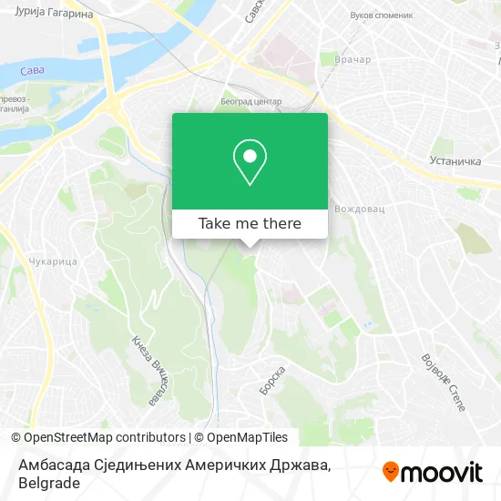 Амбасада Сједињених Америчких Држава map