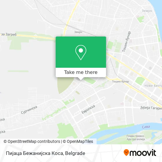 Пијаца Бежанијска Коса map