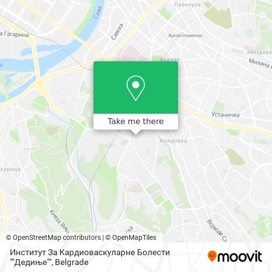 Институт За Кардиоваскуларне Болести ""Дедиње"" map