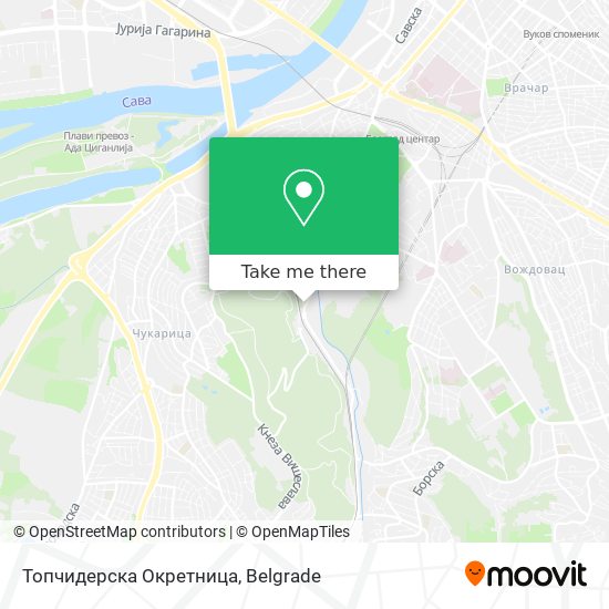 Топчидерска Окретница map