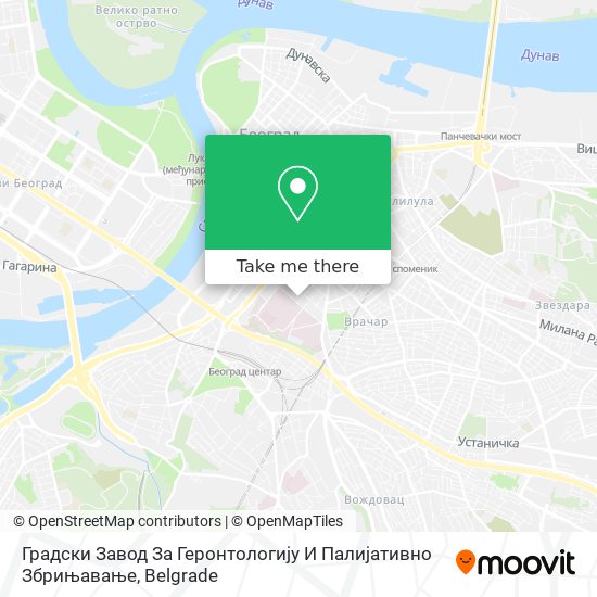 Градски Завод За Геронтологију И Палијативно Збрињавање map