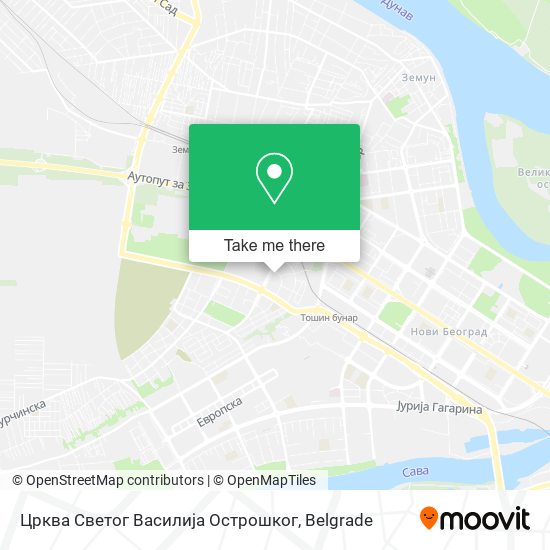 Црква Светог Василија Острошког map