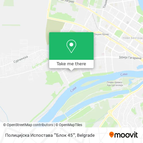 Полицијска Испостава ""Блок 45"" map