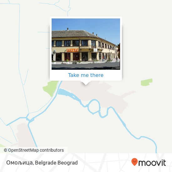 Омољица map