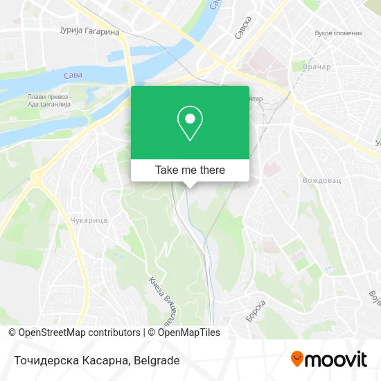 Точидерска Касарна map