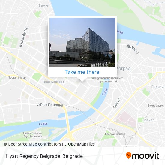 Hyatt Regency Belgrade map