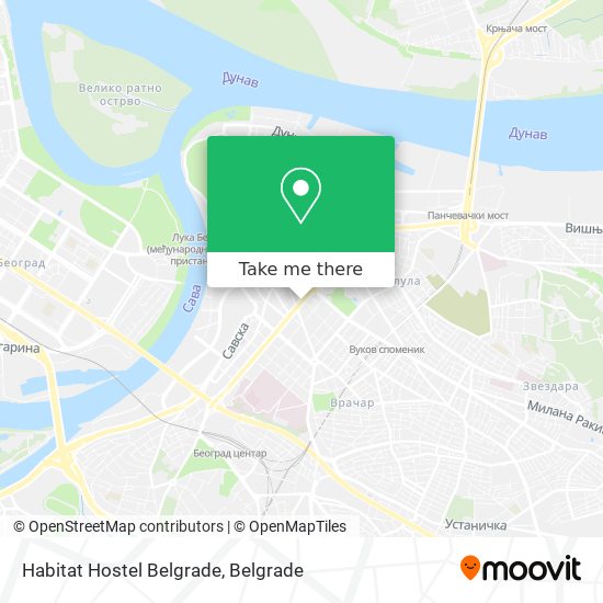 Habitat Hostel Belgrade map