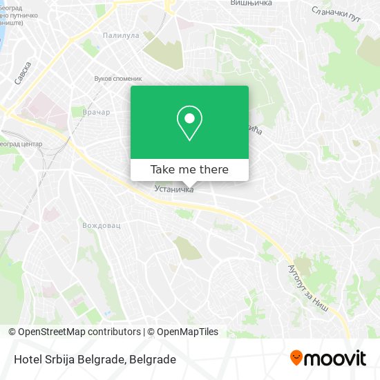 Hotel Srbija Belgrade map