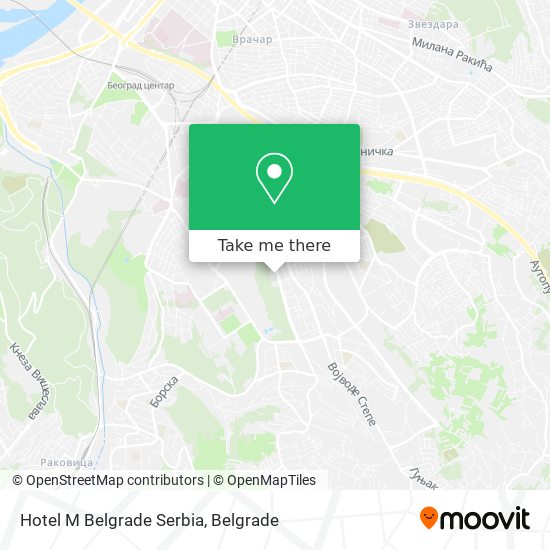 Hotel M Belgrade Serbia map