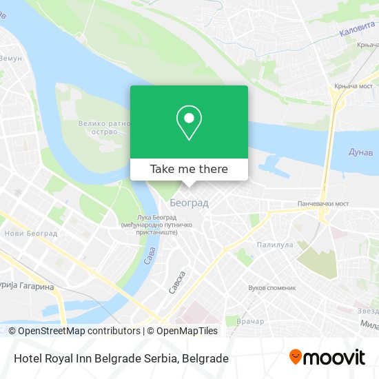 Hotel Royal Inn Belgrade Serbia map