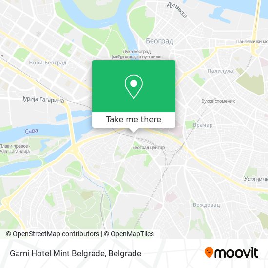 Garni Hotel Mint Belgrade map