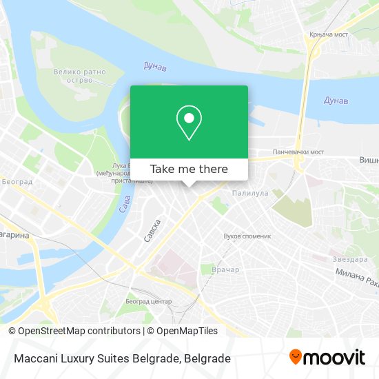 Maccani Luxury Suites Belgrade map